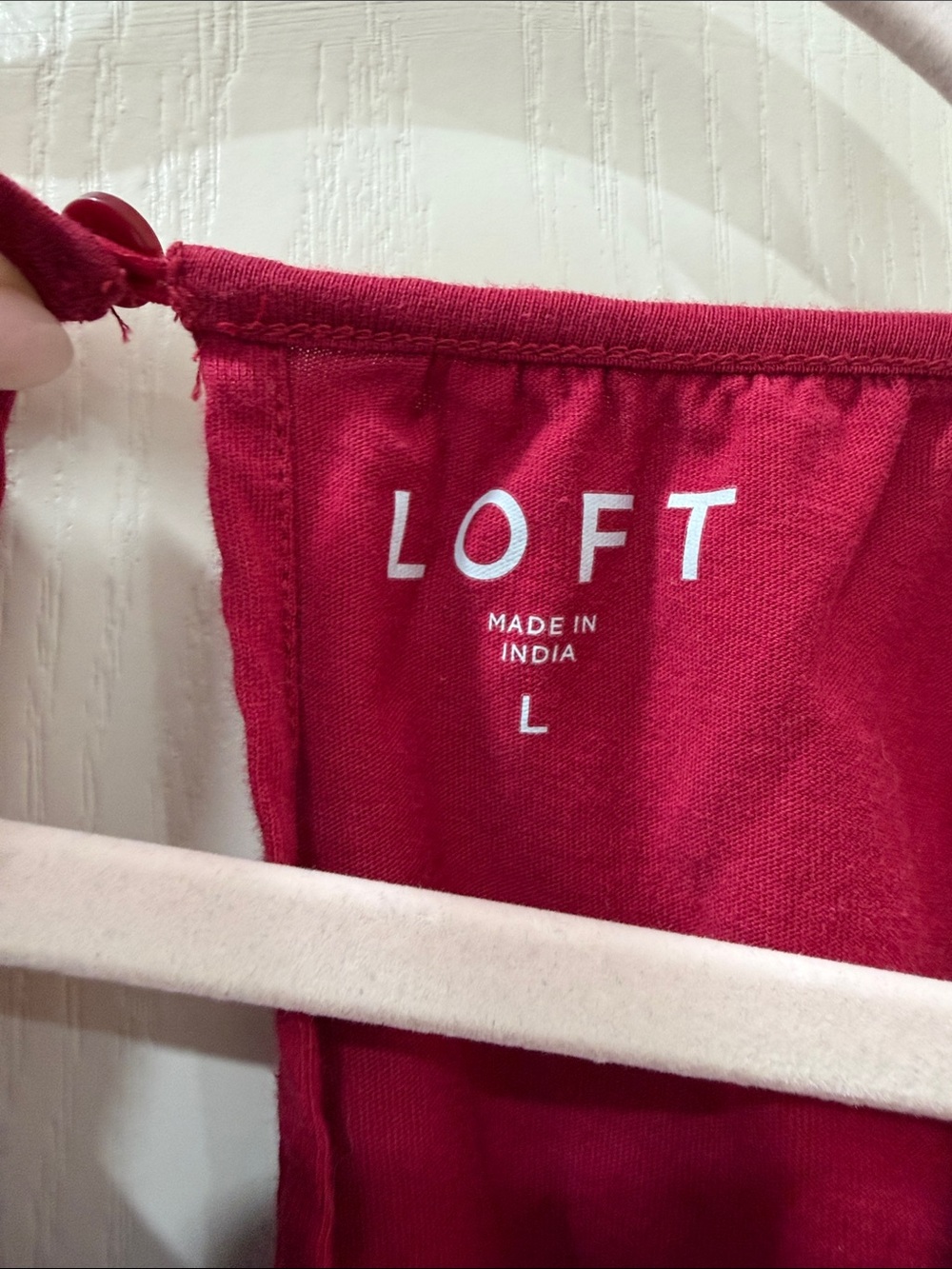 LOFT Raspberry Ruffle Tank Top - Picture 2 of 5